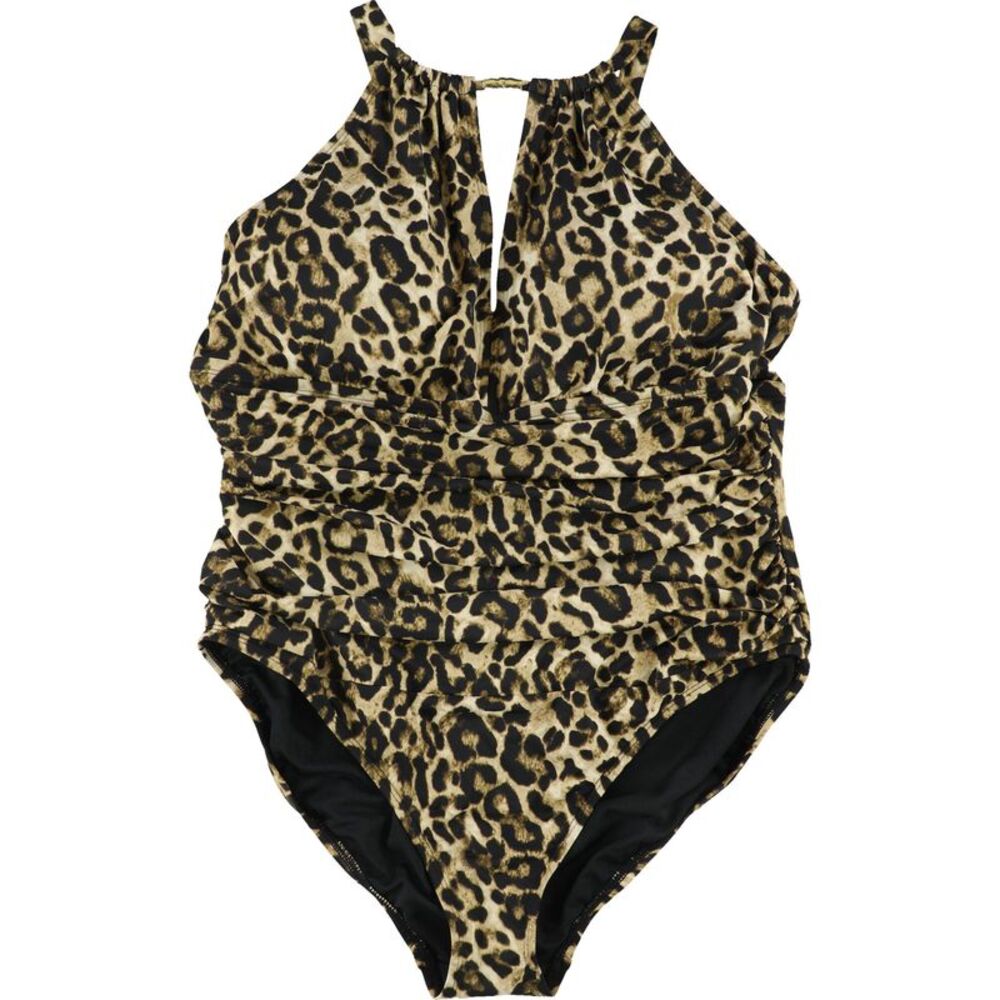 Ralph Lauren Womens Plus Size Key-Hole Neck One Piece Tank Swimsuit, NWT